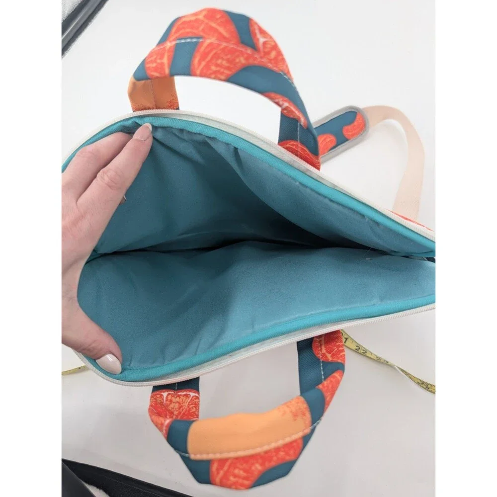 Canvaslove Teal with Oranges Fruit Colorful Laptop Office Shoulder Bag 14